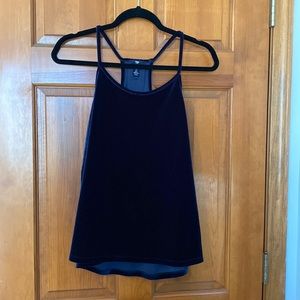 Gap velvet navy tank top size small